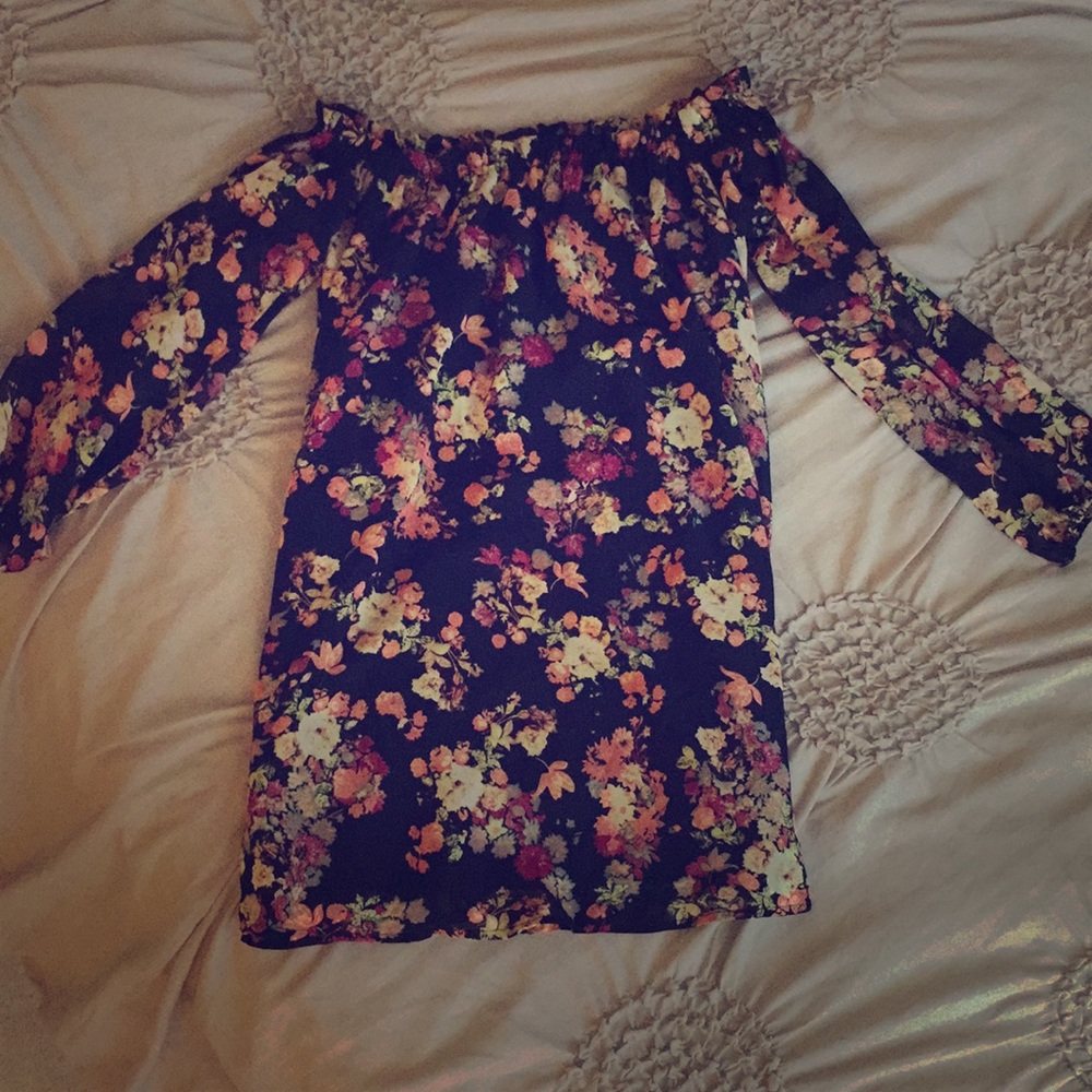 Floral off the shoulder dress